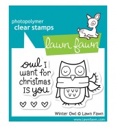 Lawn Fawn Winter Owl stamp set